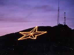 The El Paso Star on the Franklin Mountains in El Paso, Texas