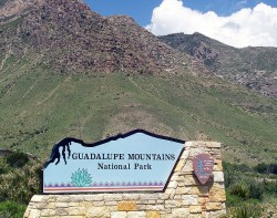 Guadalupe Mountains National Park Entry Sign