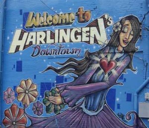 Welcome to Harlingen Texas downtown mural
