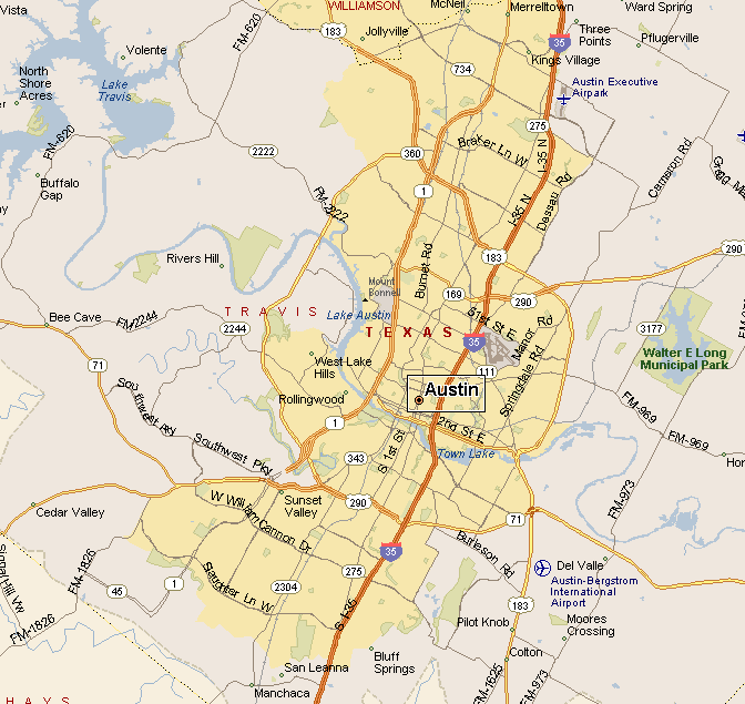 Map Of Austin Texas And Surrounding Cities | Business Ideas 2013