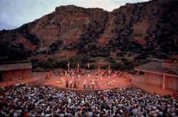 The Texas show in the Palo Duro Amphitheater.