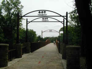 Trinity River Trail Bridge in River Legacy Park