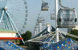 The new Texas SkyWay Gondola ride ready for the 2007 Texas State Fair.