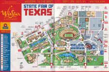 A map of the Texas State Fairgrounds.