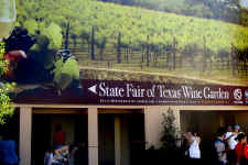 A wine garden at the Texas State Fair featuring Texas wines.
