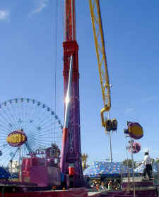 Another Extreme Ride at the Texas State Fair with the Texas Star in the background.