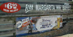 free margarita with buffet