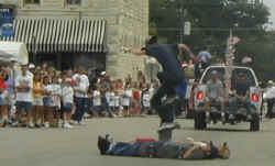Granbury 4th of July Parade Skateboard Jumping