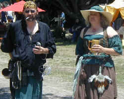 a smoking Pirate and his non-smoking Wench...