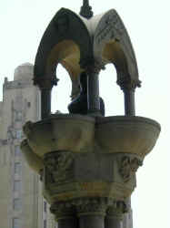 The top of the Texas Spring Palace Monument in Fort Worth, north of the Fort Worth Convention Center.