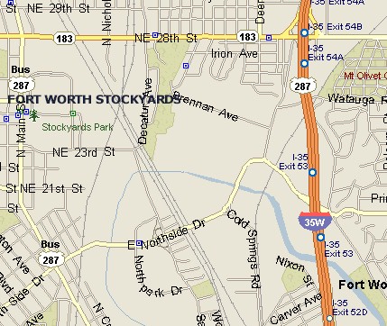 Fort Worth Stockyards Map