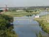 The view from Fort Worth's Heritage Park, looking at the Trinity River.