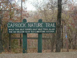 Fort Worth Nature Center and RefugeCaprock Trail Sign
