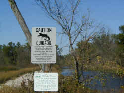 Fort Worth Nature Center and RefugeAlligator warning sign
