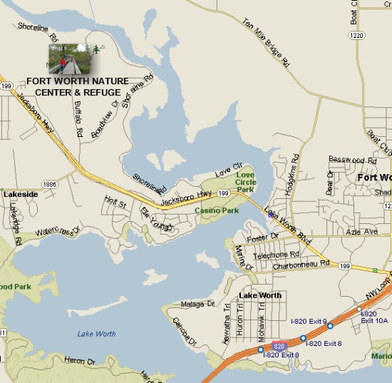 Fort Worth Nature Preserve Map