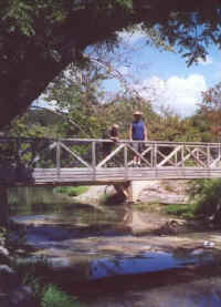 bridge over Honey Creek at Turner Falls Park in Oklahoma