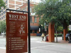 sign in the West End in Dallas
