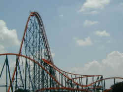 Another view of the Titan Hyper Coaster.