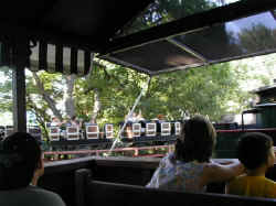 Onboard the Six Flags Train