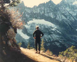 Looking at Eldorado Peak on the Cascade Pass Trail in North Cascades National Park.