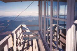 The lookout at the summit of Mount Pilchuck.