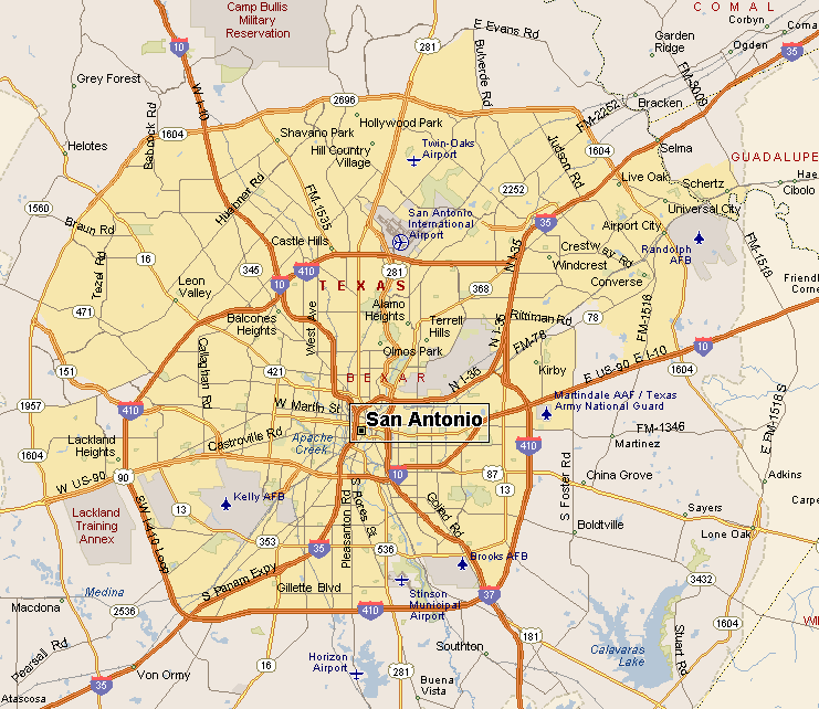 San Antonio Map 